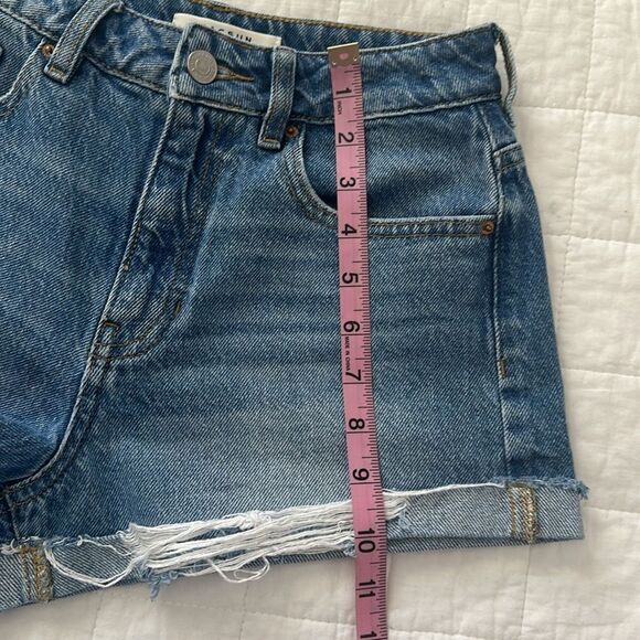 Pacsun Mom Short Denim Cotton Distressed Medium Blue Shorts Size 25 - Picture 8 of 15